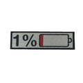 1% Battery morale patch, embroidered, hook and loop backing
