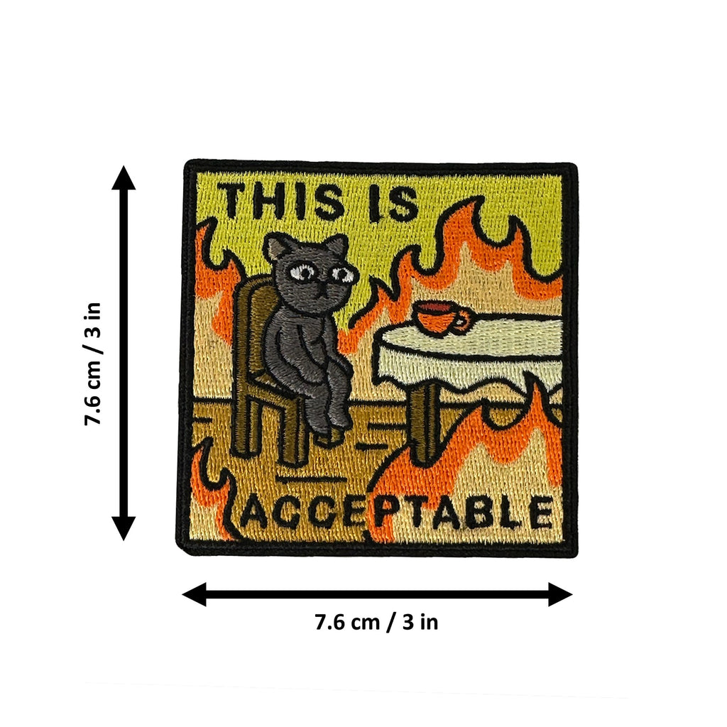 This Is Acceptable morale patch measurements