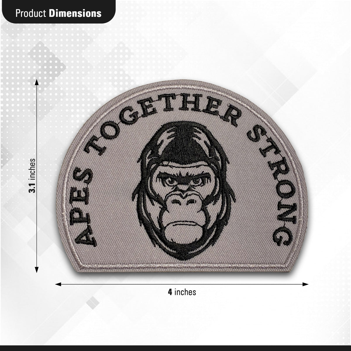 Apes Together Strong morale patch dimensions