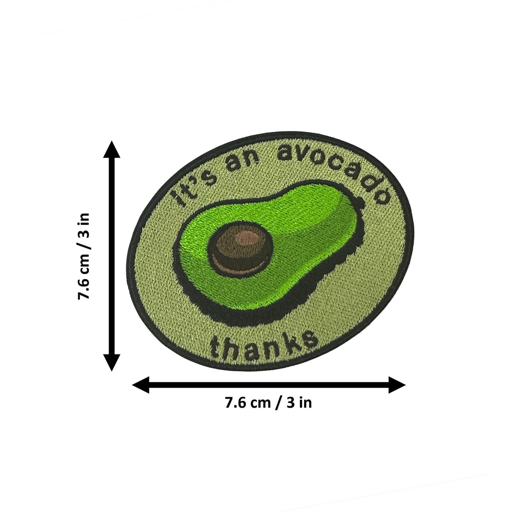 It's An Avocado, Thanks morale patch measurements