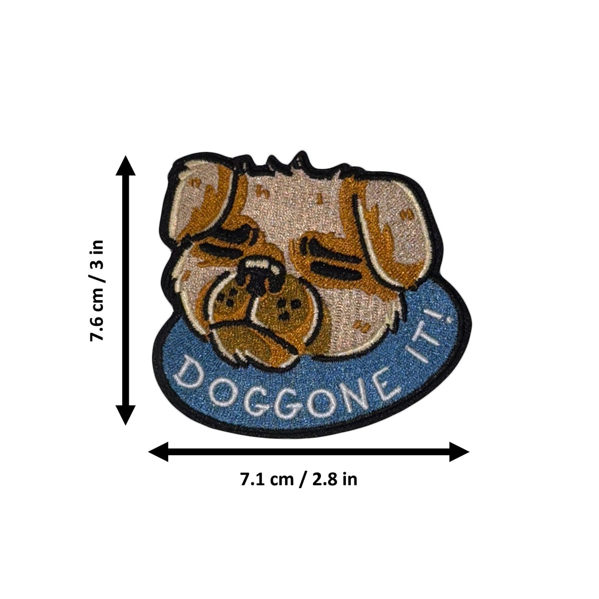 Doggone It morale patch measurements