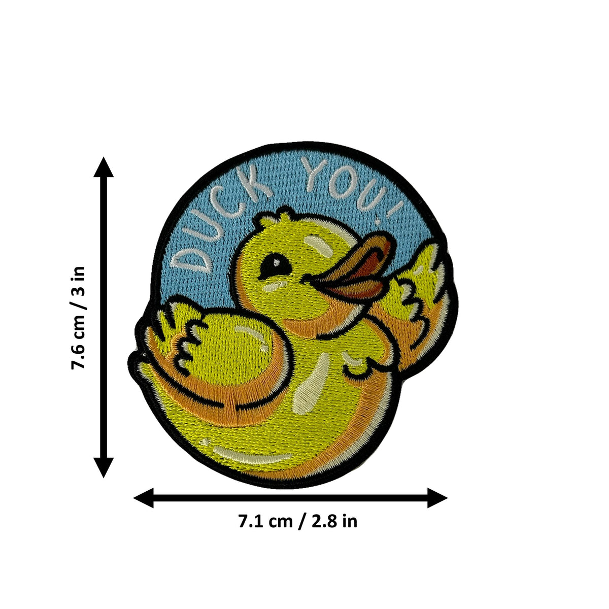 Duck You morale patch measurements