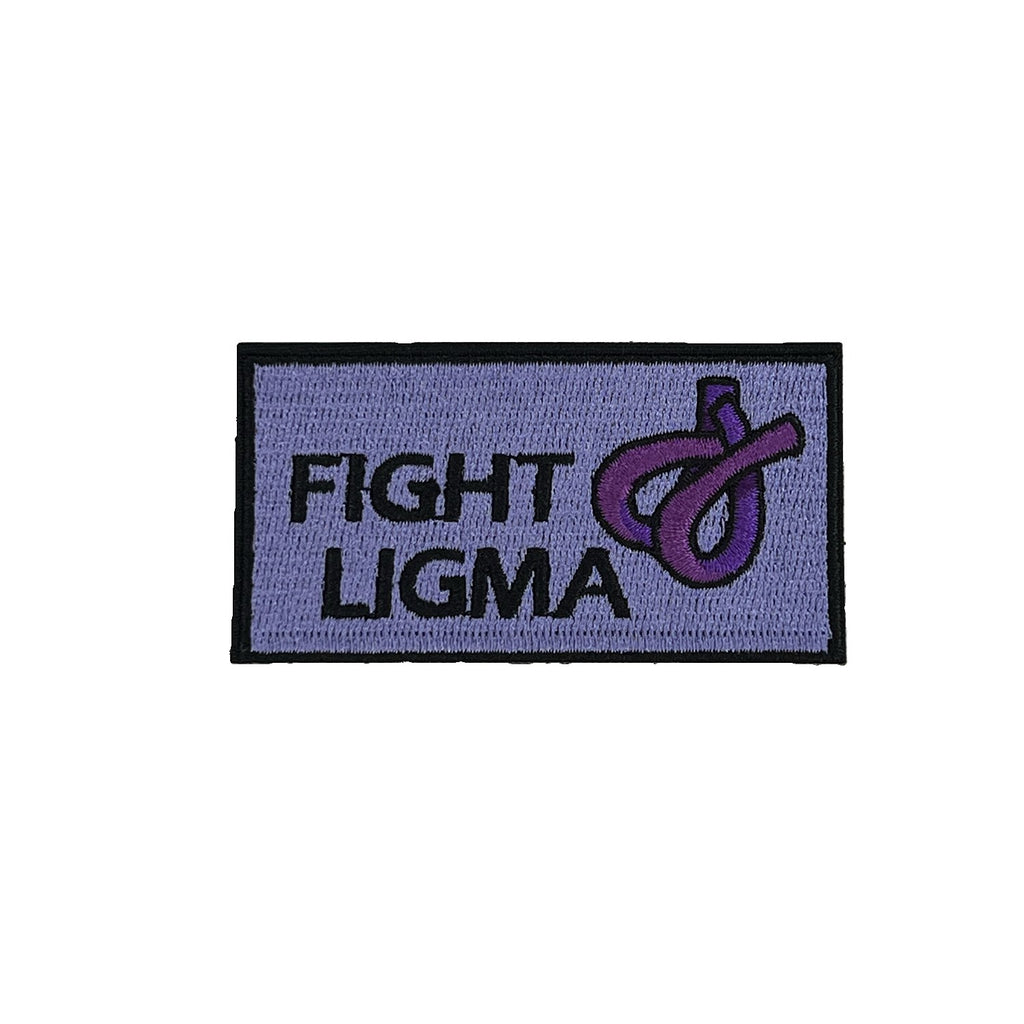 Fight Ligma morale patch, embroidered, hook and loop backing