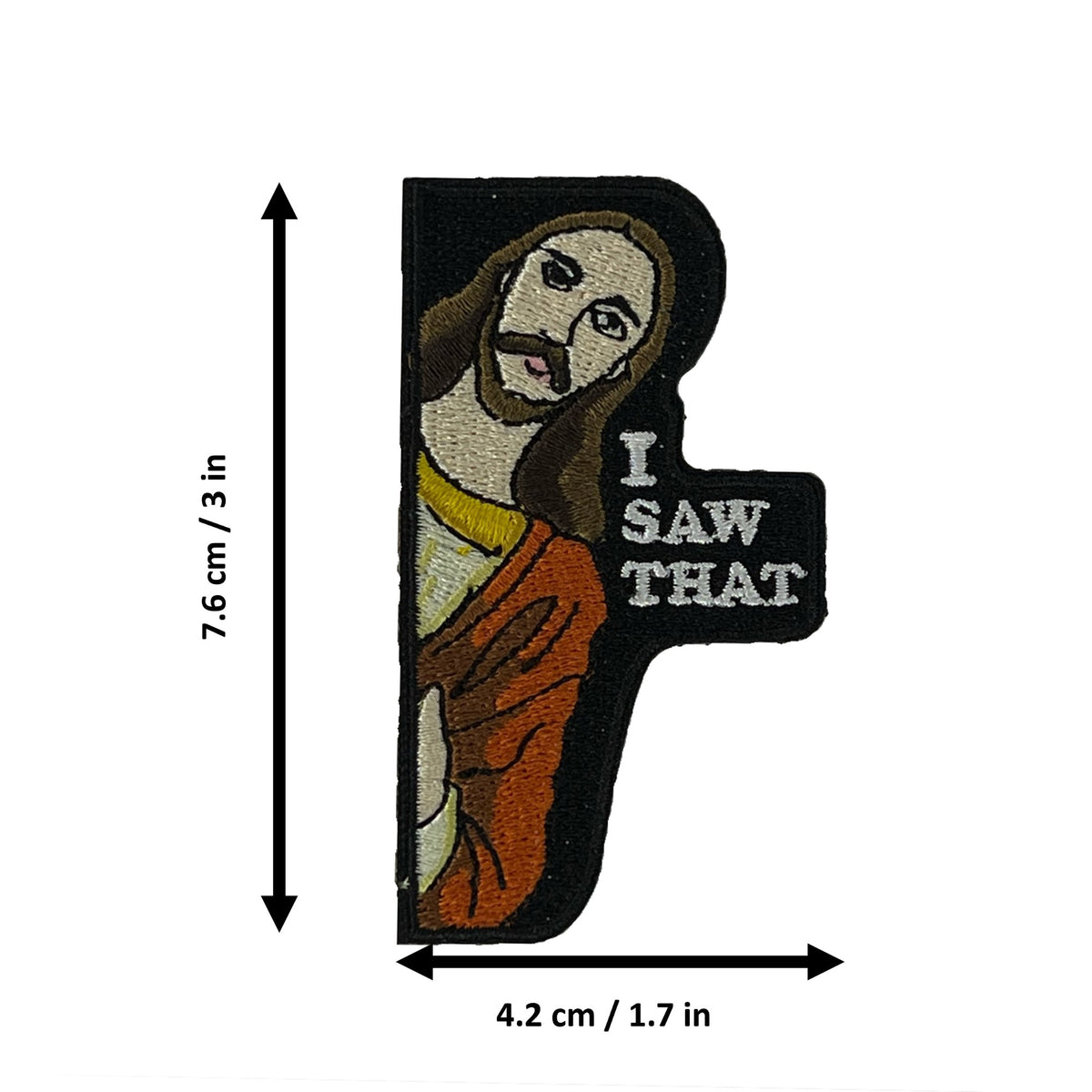 I Saw That morale patch measurements