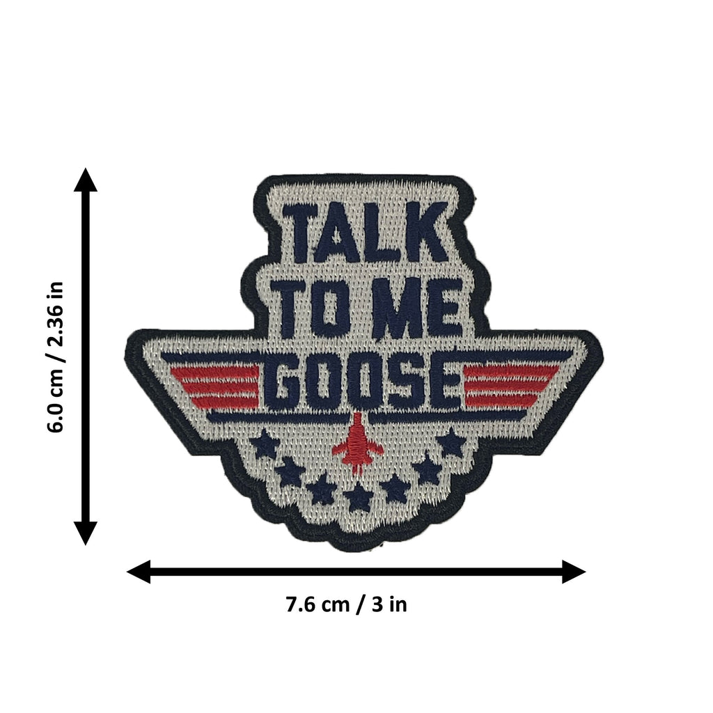 Talk To Me Goose morale patch measurements