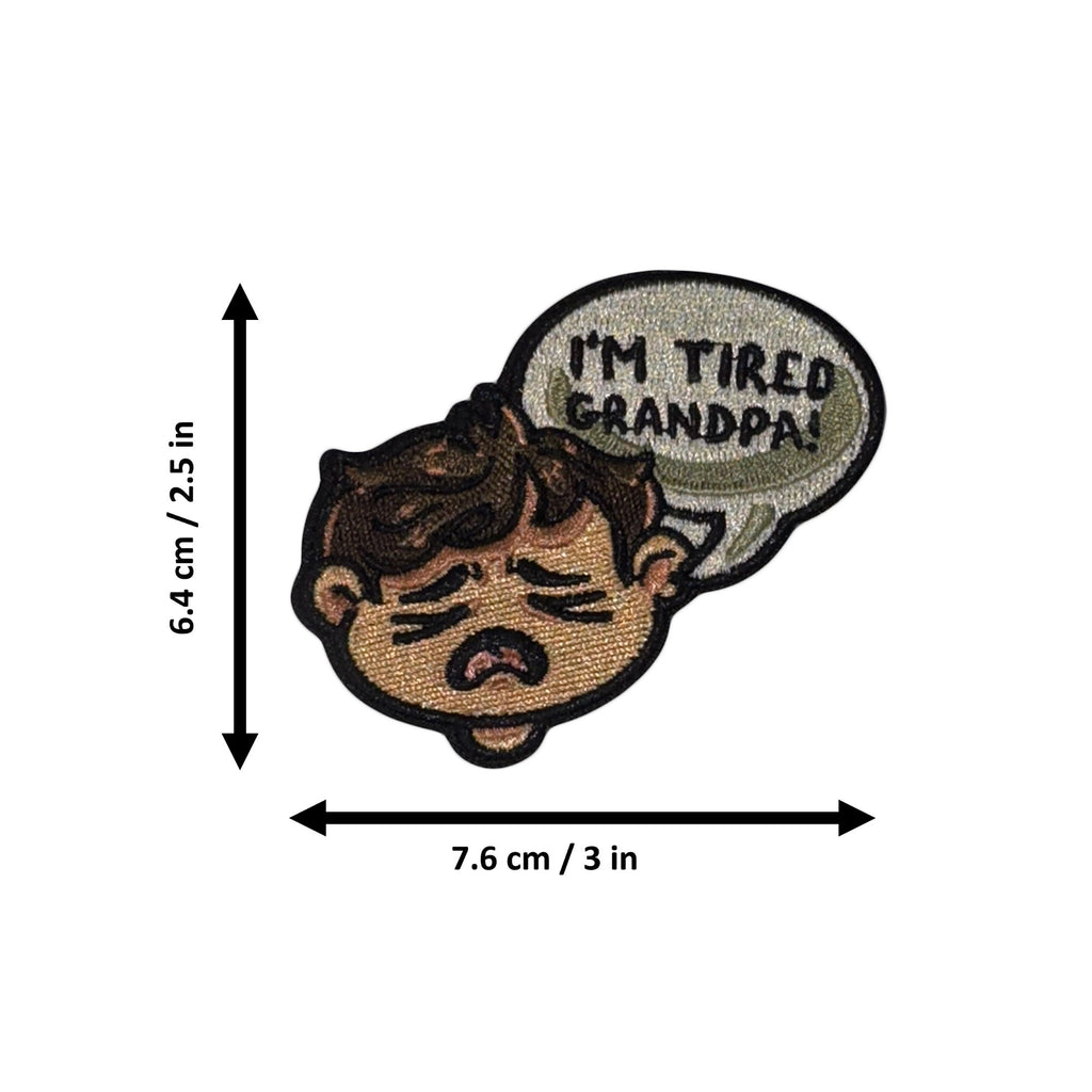 I'm Tired Grandpa morale patch measurements