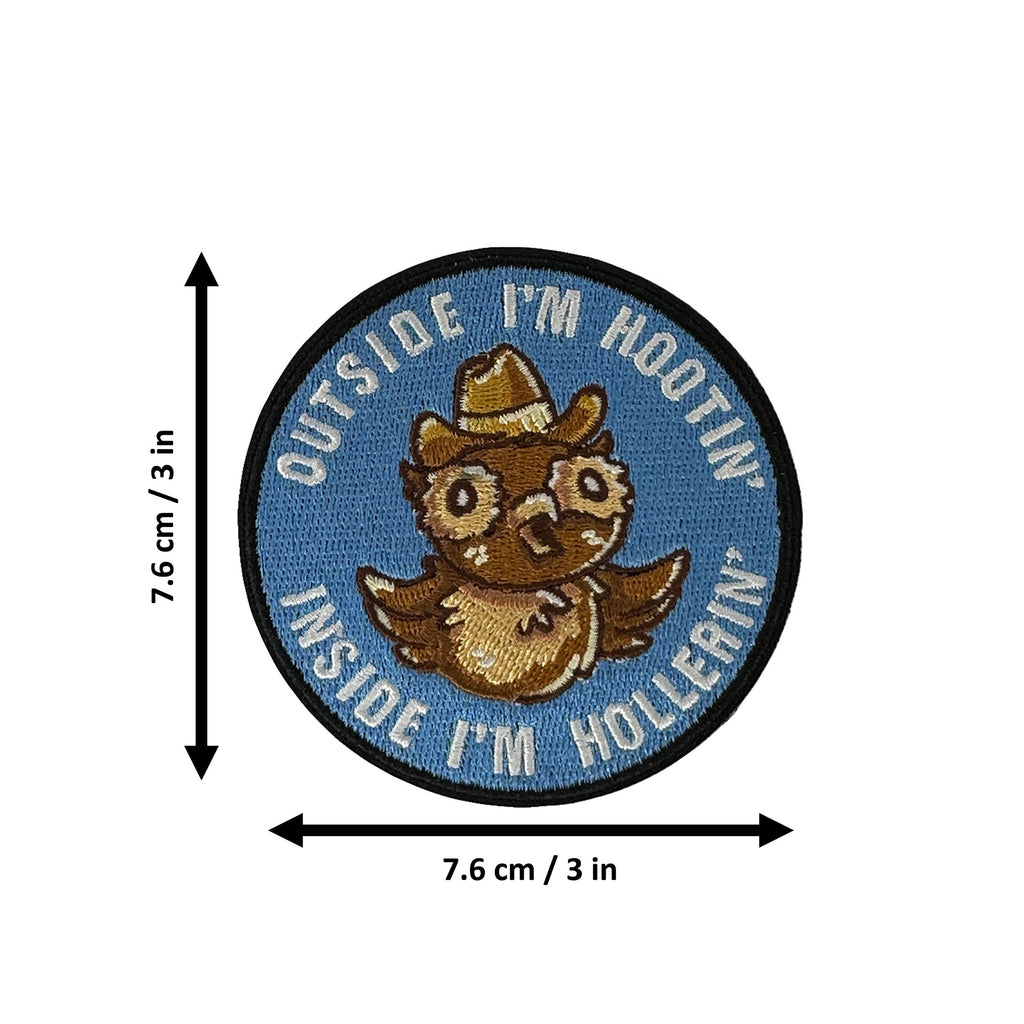 Outside I'm Hootin morale patch measurements