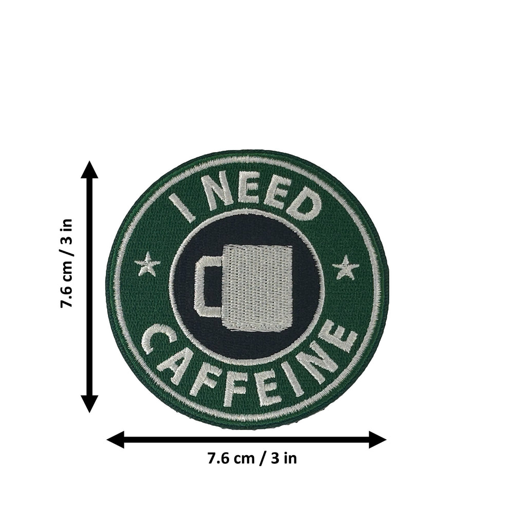 I Need Caffeine morale patch measurements