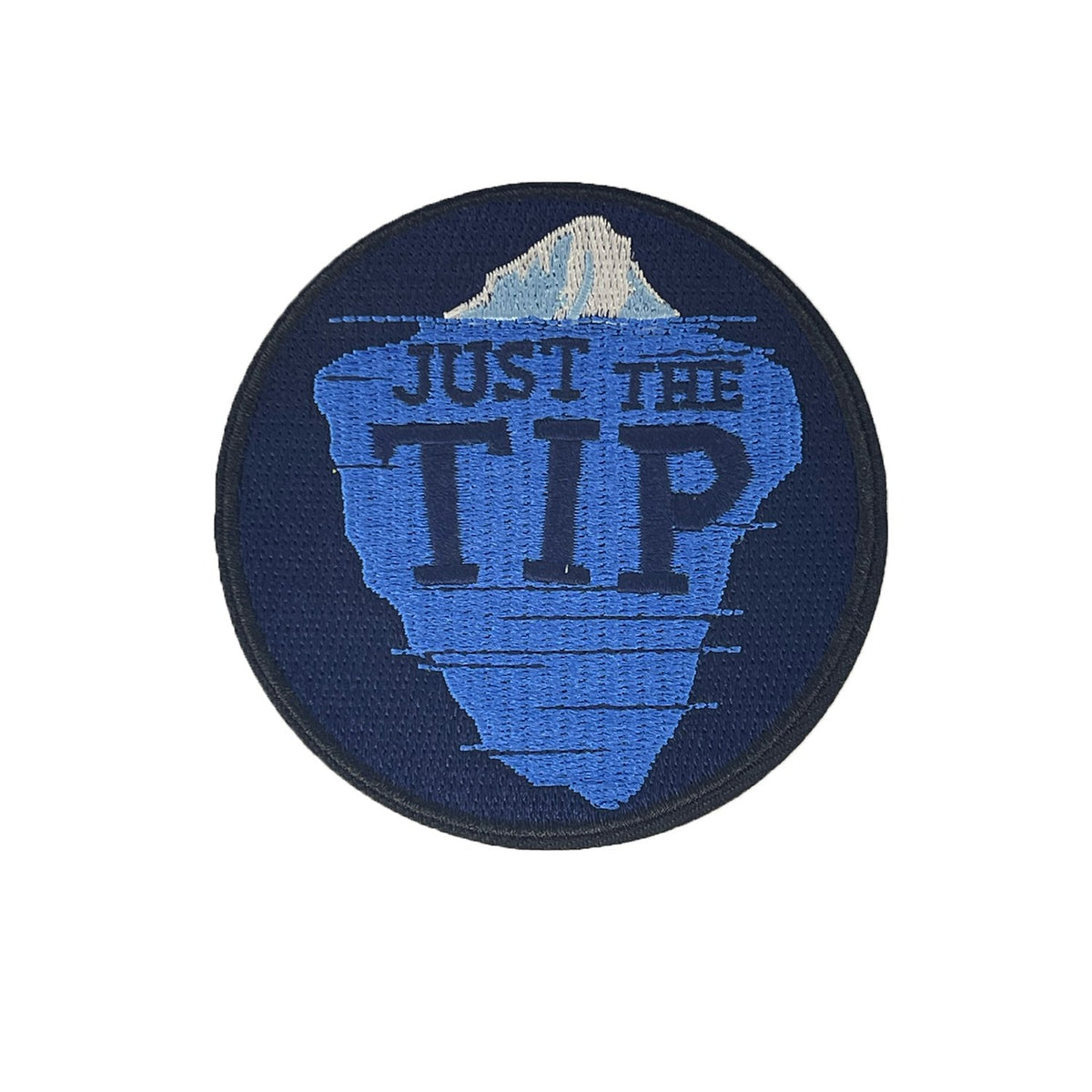 Just The Tip morale patch, embroidered, hook and loop backing