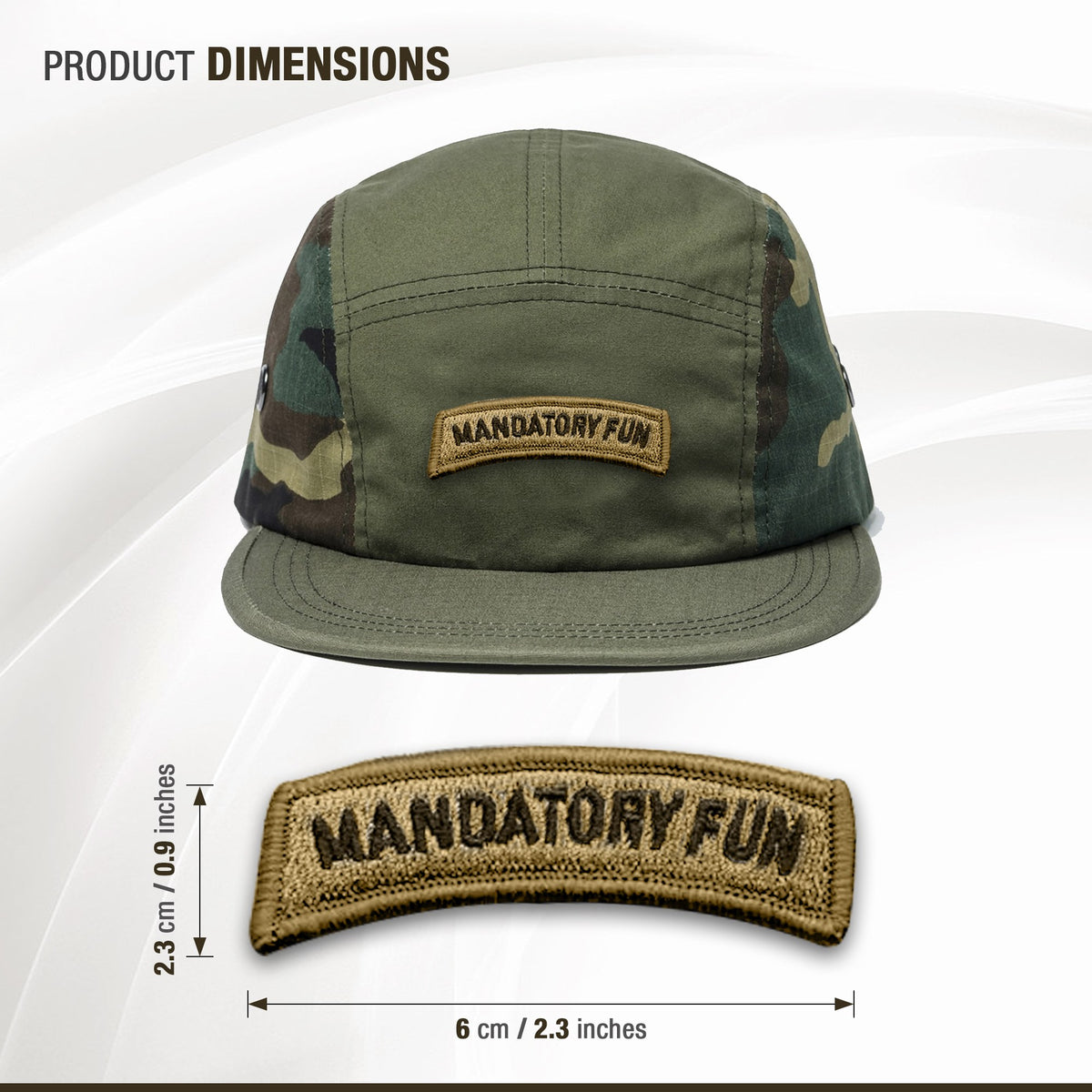 Mandatory Fun morale patch dimensions