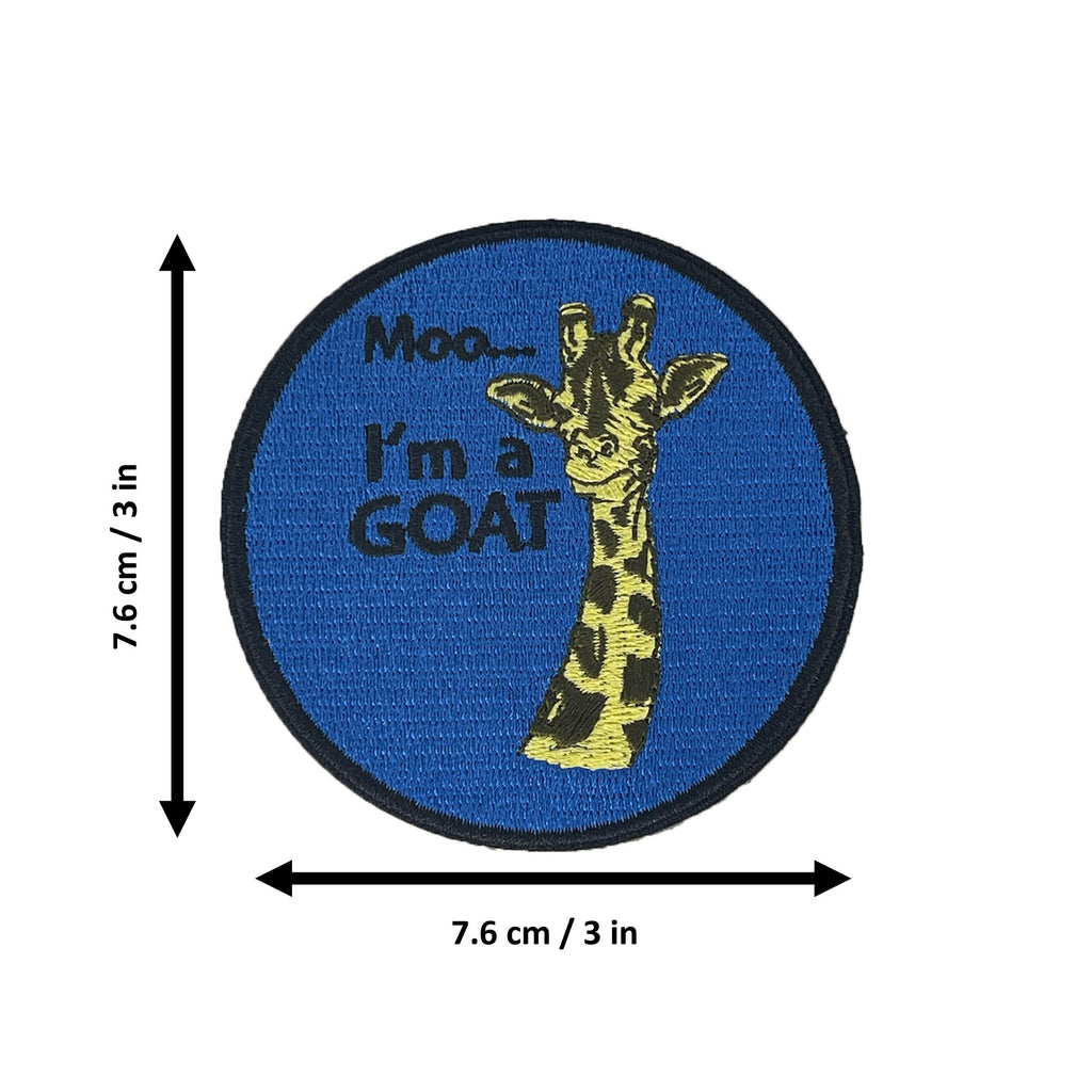 Moo I'm A Goat morale patch dimensions