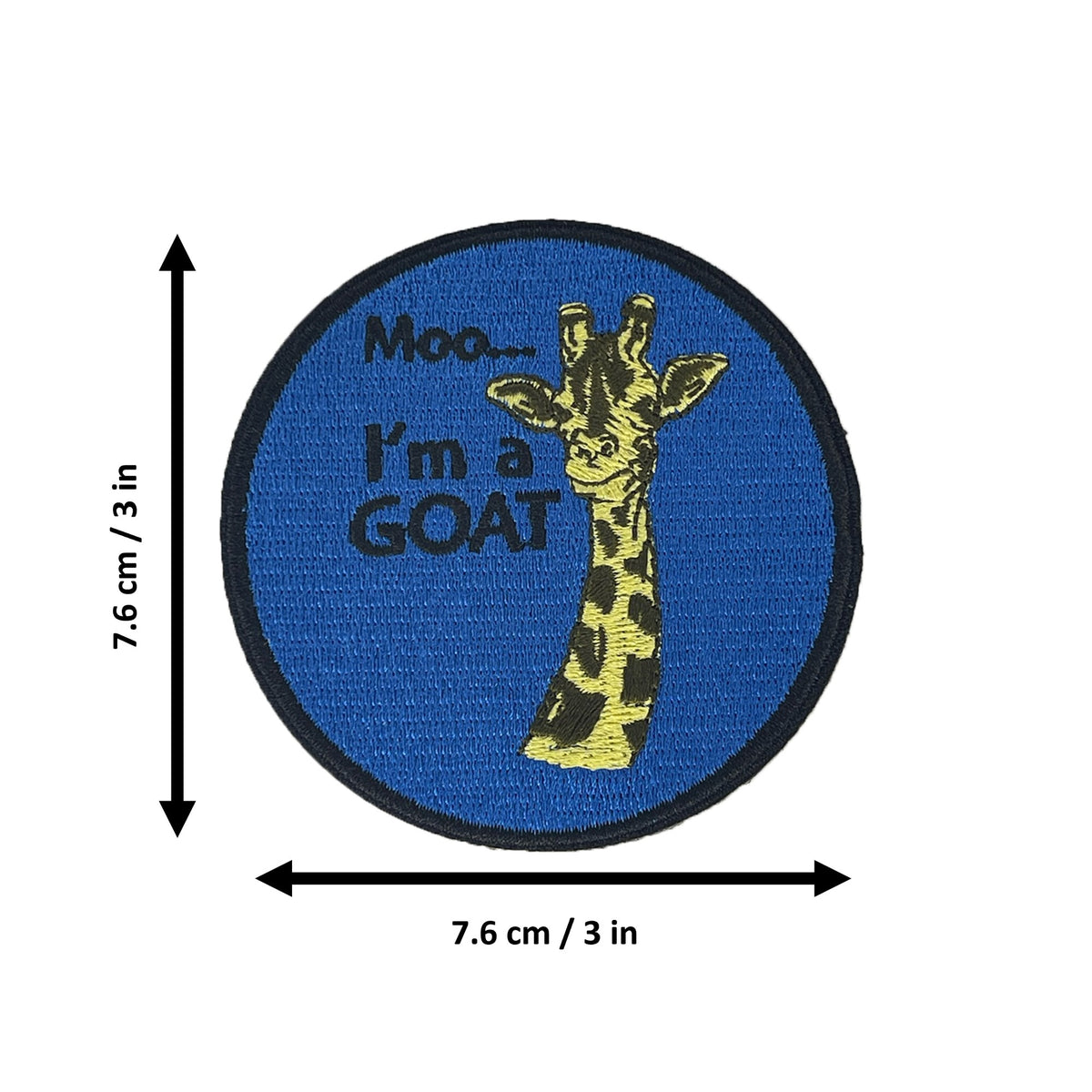 Moo I'm A Goat morale patch dimensions