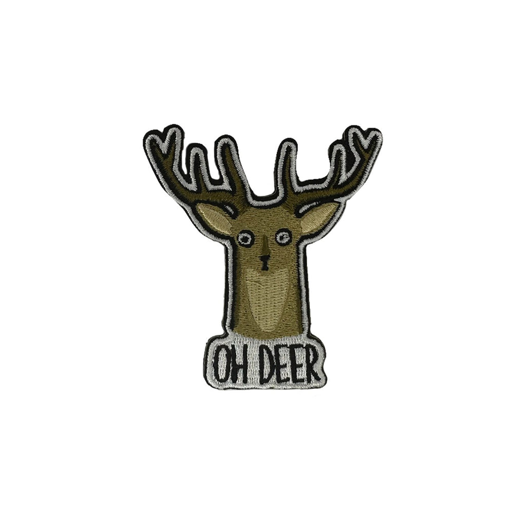 Oh Deer morale patch, embroidered, hook and loop backing