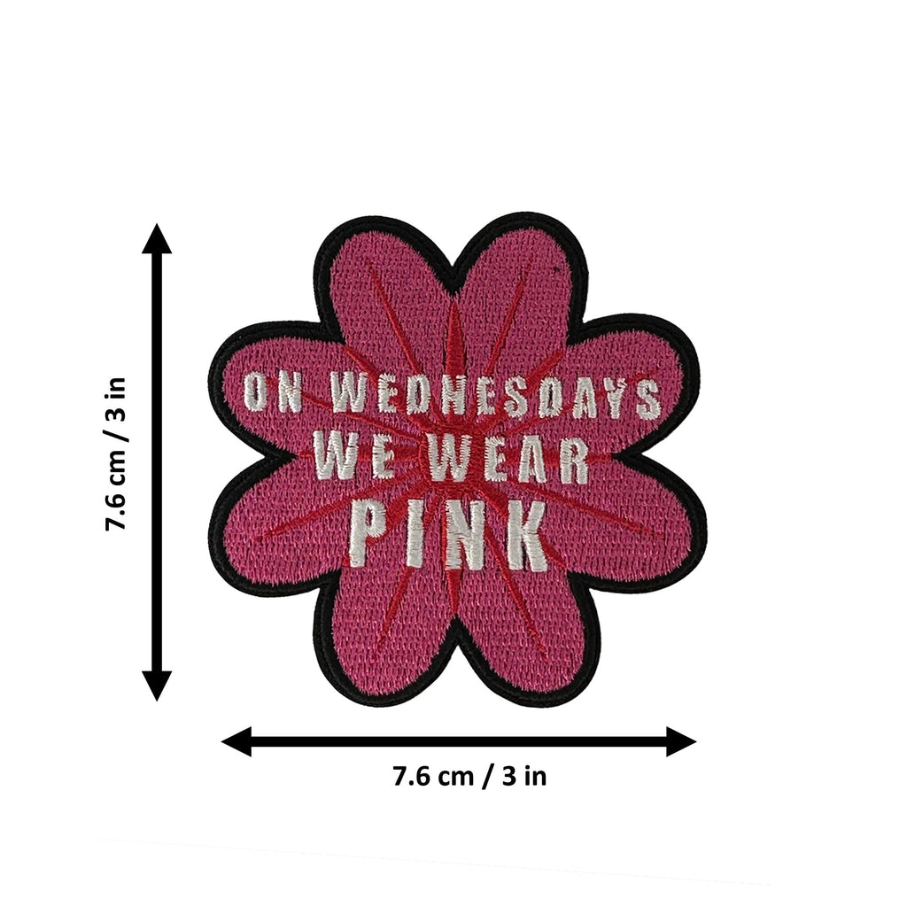 On Wednesdays We Wear Pink morale patch measurements