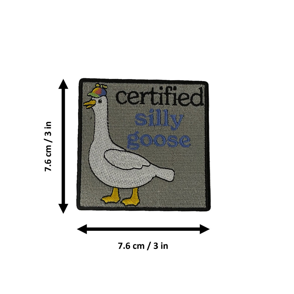 Certified Silly Goose morale patch measurements