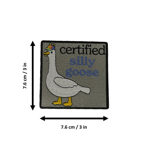 Certified Silly Goose morale patch measurements