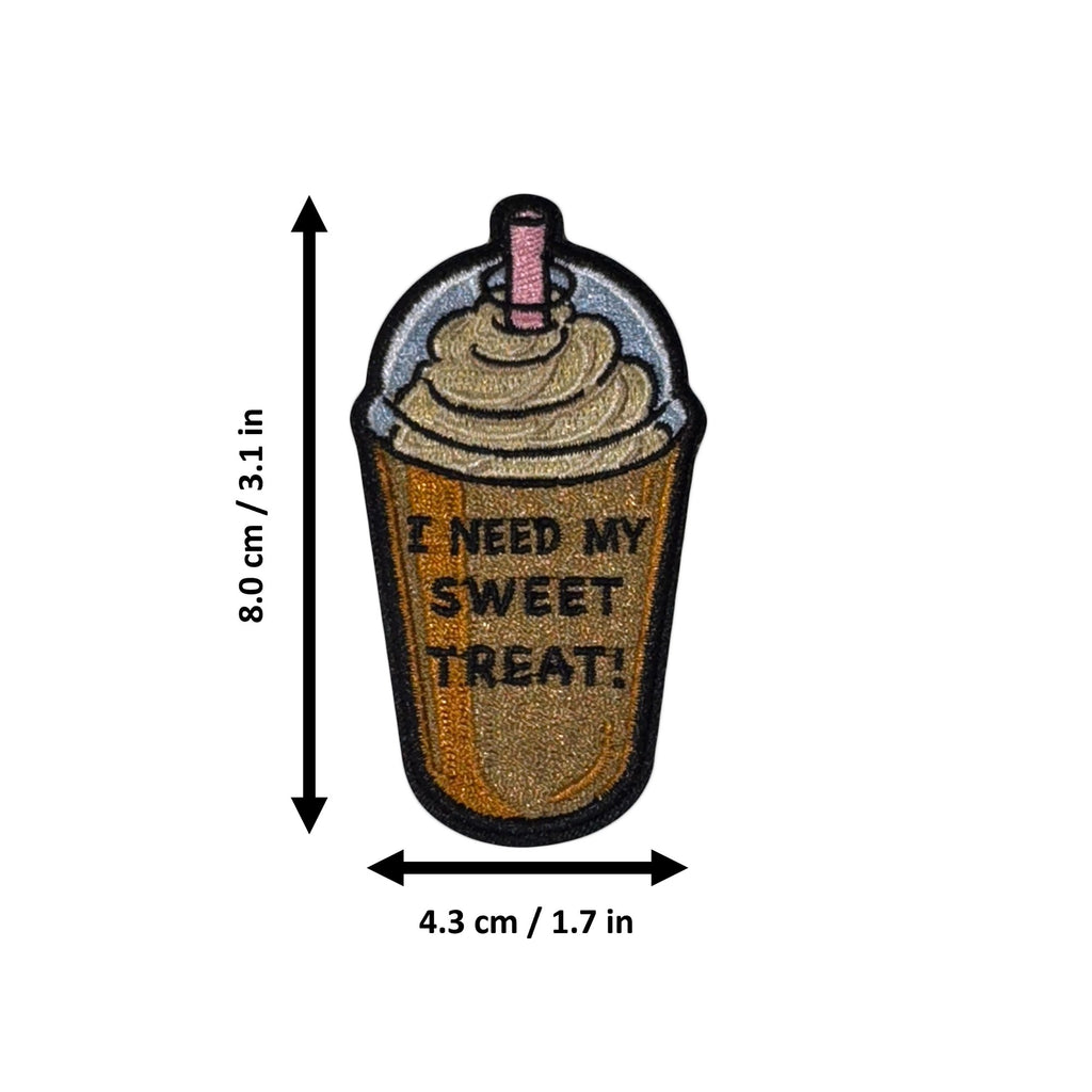I Need My Sweet Treat morale patch measurements