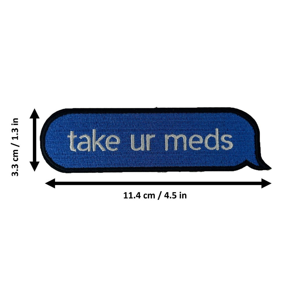 Take Ur Meds morale patch measurements