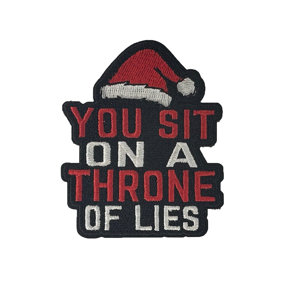 Throne Of Lies morale patch, embroidered, hook and loop backing