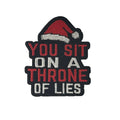 Throne Of Lies morale patch, embroidered, hook and loop backing
