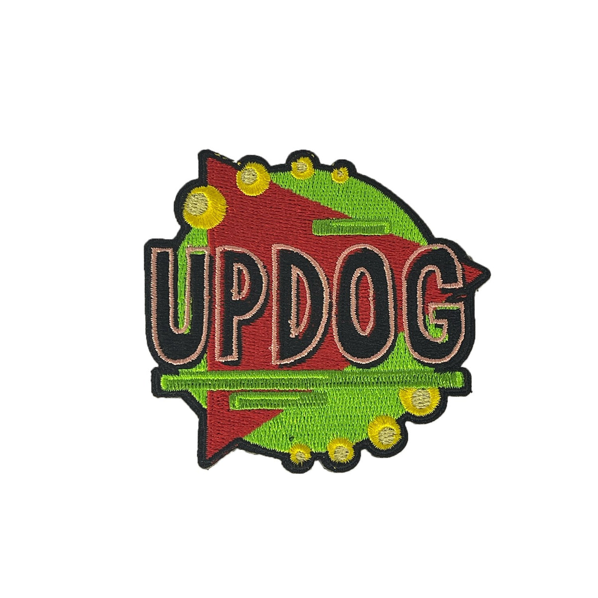 Updog morale patch, embroidered, hook and loop backing