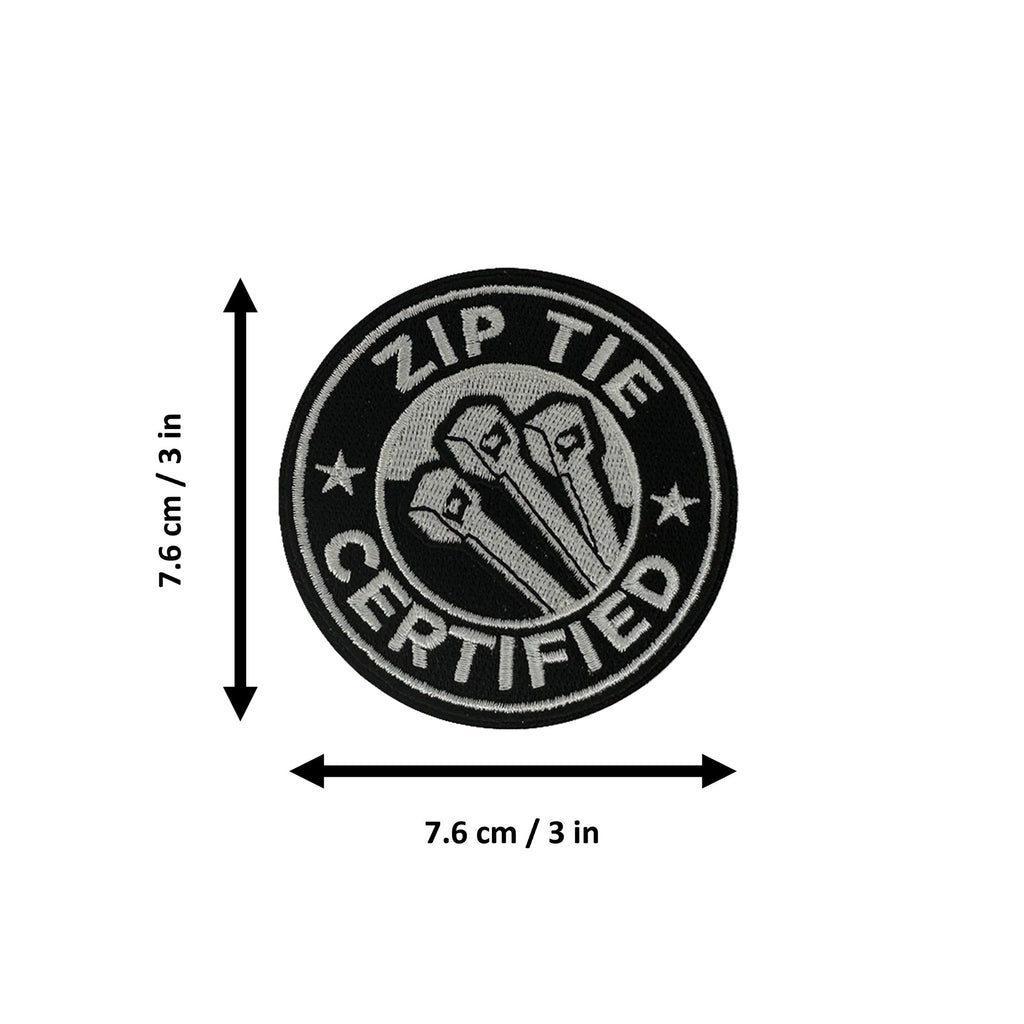 Zip Tie Certified morale patch measurements